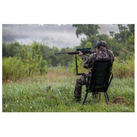 BenchMaster BMPSSSC Sniper Seat 360 Shooting Chair Black Steel Legs w/Foam Back