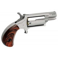 NAA NAA22MSP Mini-Revolver  22 Mag 5rd 1.13 Stainless Steel, Rosewood Bird's Head Grip