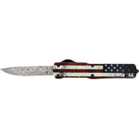 TEMPLAR KNIFE SLIM OTF US FLAG 3.5 DAMASCUS DROP PNT