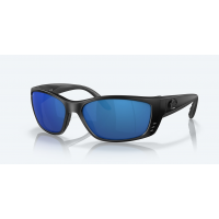 Costa Fisch Blackout Frame Blue Mirror Polarized Sunglasses