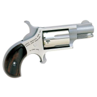 NAA 22LR Mini-Revolver  22 LR 5rd 1.13 Stainless Steel, Rosewood Bird's Head Grip