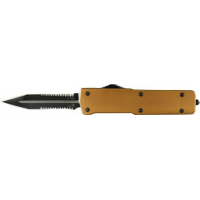 TEMPLAR KNIFE LARGE OTF BRONZE 3.5 BLACK DAGGER ALUMINUM HND