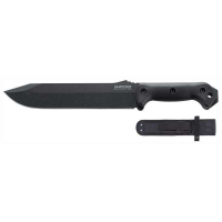 Ka-Bar BK9 Becker Combat Bowie 9.25 Clip Point Plain Black 1095 Cro-Van Ultramid Black Handle Fixed