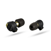 Pro Ears PEEBBLKE Stealth Elite  Bluetooth 28 dB Behind The Head Black Ear Buds w/Black Band & Gold Logo