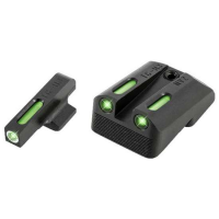 Truglo TG13NV4A Brite-Site TFX Day/Night Sights 1911 Pistol with Novak 270-500 Tritium/Fiber Optic Green w/White Outline Front Green Rear Black