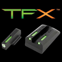 Truglo TG13RS1A Brite-Site TFX Day/Night Sights Ruger SR9/SR40/SR45 Tritium/Fiber Optic Green w/White Outline Front Green Rear Black