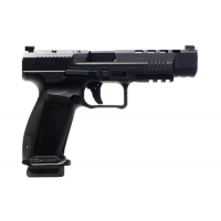 Canik METE SFX Full Size 9mm 5.2 Matte Finish Black 3 Dot White Sights, Flared Magwell, Optic Ready, 10 Rounds Pistol