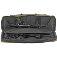 Bulldog BDT60-43G Tactical Double Rifle Case 43 Green Nylon 2 Rifles