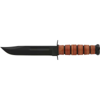 KA-BAR FIGHTING/UTILITY KNIFE 7 W/LEATHER SHEATH US ARMY