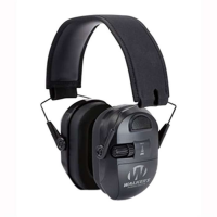 Walkers GWPXPMB Ultimate Power Muff Polymer 26 dB Over the Head Black Ear Cups w/Black Band