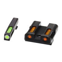 Hiviz GLN425 LiteWave H3 Front and Rear Sight Glock 9, 40, 357 Not 42,43 Green w/Red Outline Orange Black