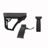 Daniel Defense 2810206145006 Collapsible Buttstock Pistol Grip/Vertical Foregrip AR-15 Black Polymer