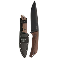 Ka-Bar 7503 Jarosz Turok 6.25 Clip Point Plain Black 1095 Cro-Van Brown Ultramid Handle Fixed