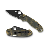 Spyderco C223GPCMOBK Para 3  2.95 CPM-S30V Stainless Steel, DLC Black Drop Point G10 Camo Handle Folding