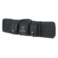 RUKX GEAR ATICT42DGB Tactical Double Gun Case Black 600D Polyester 42