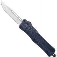 Cobra Tec Knives MNYCTK1MDNS CTK-1 Medium 3 Drop Point Plain D2 Steel NYPD Blue Aluminum Handle OTF