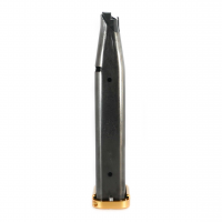 Atlas Gunworks 140mm SLIDELOCK 9mm 21 Round Premium Black DLC Magazine W/Gold Base Pad