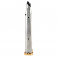 Atlas Gunworks 170mm Competition 9mm 29 Round Premium Stainless Steel Magazine W/Gold Base Pad