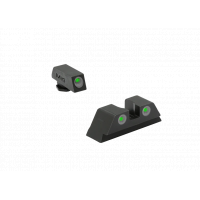 Meprolight Mepro Tru-Dot Fixed Set w/ Green Front & Rear for Glock Standard Frame 9mm, .357sig, .40 S&W, & .45gap