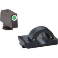 AmeriGlo GL5125 Ghost Ring Night Sight fits Glock 17, 19, 19x, 26 Gen5 Ghost Ring Green w/White Outline Green Black