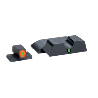 AmeriGlo SW245 i-Dot Night Sight S&W M&P Shield Tritium Green w/Orange Outline Front Tritium Green w/White Outline Rear