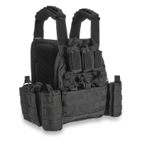 GUARD DOG BODY ARMOR SHEPPARD PLATE CARRIER BLACK ADJUSTABLE WITH MULTIPLE POUCHES