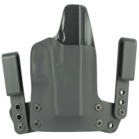 BlackPoint 103283 Mini Wing  Black Kydex Holster w/Leather Wings IWB fits Glock 43 Right Hand