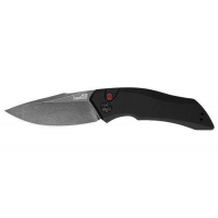 Kershaw 7100BW Launch 1  3.40 Drop Point Plain Black Oxide CPM 154 Black Anodized Aluminum Handle Folding