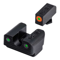 Truglo TG231G1AC Tritium Pro Night Sights fits Glock 42, 43 Square Green Tritium w/Orange Outline Front U-Notch Green w/Black Outline Rear Black