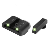 Truglo TG231G1W Tritium Pro Night Sights Fits Glock 17/17L/19/22/23/24/26/27/33/34/35/38/39 Green Tritium w/White Outline Front Green Rear Black