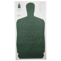 Action Target B-27SGREEN-100 B-27S Qualification Target Silhouette Hanging Paper Target 24 x 45 100 Per Box