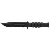 KA-BAR SHORT KA-BAR 5.25 SERR W/PLASTIC SHEATH