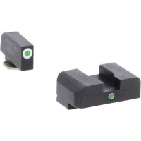 AmeriGlo GL5101 i-Dot Night Sight Fits Glock 17/19/19x/26 Gen5 Tritium Green Tritium w/White Outline Front Tritium Green Rear Black