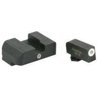 AmeriGlo GL102 i-Dot Night Sight Fits Glock 20/21 Tritium Green w/White Outline Front Tritium Green Rear