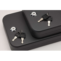 SnapSafe Lock Box 2 Pack Keyed Pistol Safe Key 9.5 x 6.5 x 1.75 16 Gauge Steel Black