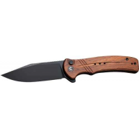 CIVIVI KNIFE COGENT 3.47 WOOD /STONEWASH BUTTON LOCK