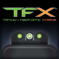 Truglo TG13SJ1PC Brite-Site TFX Pro Day/Night Sights S&W J-Frame Tritium/Fiber Optic Green w/Orange Outline Front Black