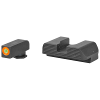 AmeriGlo GL436 Hackathorn Sight Fits Glock 42/43 Tritium Green w/Orange Outline Front Steel Black Rear Black