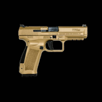 Canik TP9SF 9mm Luger 4.46 18 Round FDE Cerakote Black Interchangeable Backstrap Pistol