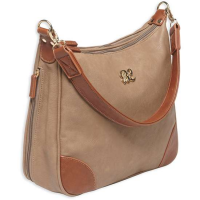 Bulldog BDP014 Hobo Purse w/Holster Taupe w/Tan Trim Leather Small Autos, Revolvers Ambidextrous Hand