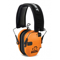 Walker's Razor Slim Electronic Muff Polymer 23 dB Over the Head Blaze Orange Ear Cups with Black Headband Adult