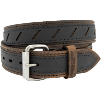 Underground Premium Double Ply Belt Water Buffalo Leather Black/Distressed Brown 44 Inches