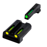 Truglo TG131ST2Y Brite-Site TFO Sig Sauer #6/#8 Tritium/Fiber Optic Green Front Yellow Rear Black