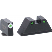 Green Tritium Round Outline White .315/black .392 for Glock TallSuppressor