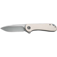 CIVIVI KNIFE ELEMENTUM 2.96 IVORY G10/SATIN D2 LINER LOCK