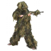 RED ROCK 5 PIECE GHILLIE SUIT WOODLAND YOUTH LARGE