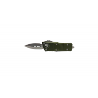 Microtech Troodon Mini D/E OD Green Aluminum Handle Stonewash Standard OTF Automatic Knife