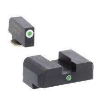 AmeriGlo GL5301 i-Dot Night Sight Fits Glock 17/19/19x/26 Gen5 Tritium Green w/LumiGreen Outline Front Tritium Green Rear Black