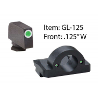 AmeriGlo GL126 Ghost Ring Night Sight Fits Glock 20/21 Tritium Green w/White Outline Front Tritium Green Rear