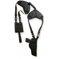 BULLDOG DELUXE VERT-SHOULDER HOLSTER RH/LH 3.5-5 BBL BLACK